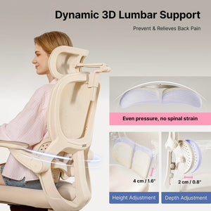 Ergonomic Office Chair with Lumbar Support & Footrest
