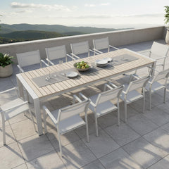 11-Piece Outdoor Patio Dining Set – Extendable Aluminum Table & Chairs