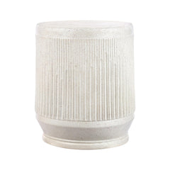 Round Resin Accent Side Table & Garden Stool, 17.5"H