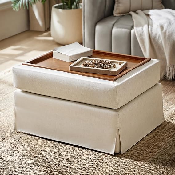 Reversible Lid Storage Ottoman Coffee Table