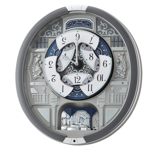 Musical Motion Wall Clock with Swarovski Crystals | 18 Melodies | Pendulum