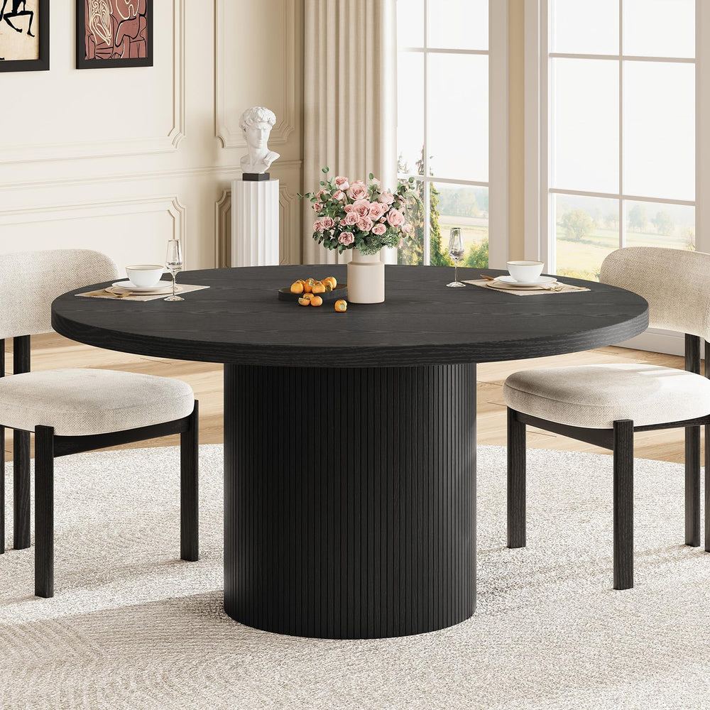 47" Round Dining Table with Fluted Base