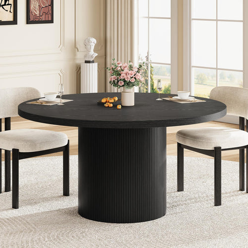 47" Round Dining Table with Fluted Base