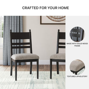 Upholstered Dining Chairs with High Back, Set of 2