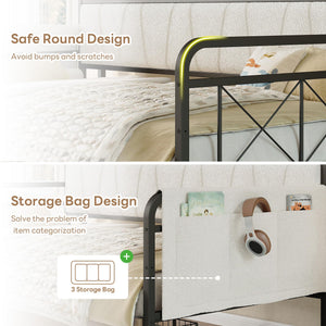 Twin Daybed with Storage Drawers & Charging Station