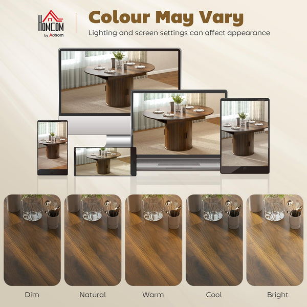 Extendable Dining Table with Storage Pedestal, Seats 4–6