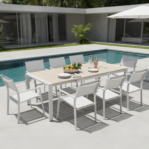 11-Piece Outdoor Patio Dining Set – Extendable Aluminum Table & Chairs