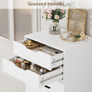 Tall 8-Drawer Dresser with Groove Handles