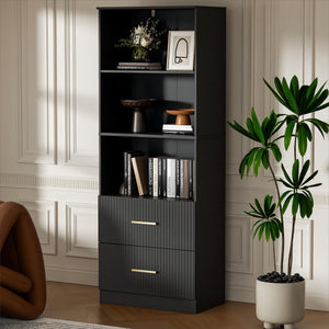 Bookcase with Drawers & Adjustable Shelf, 63"