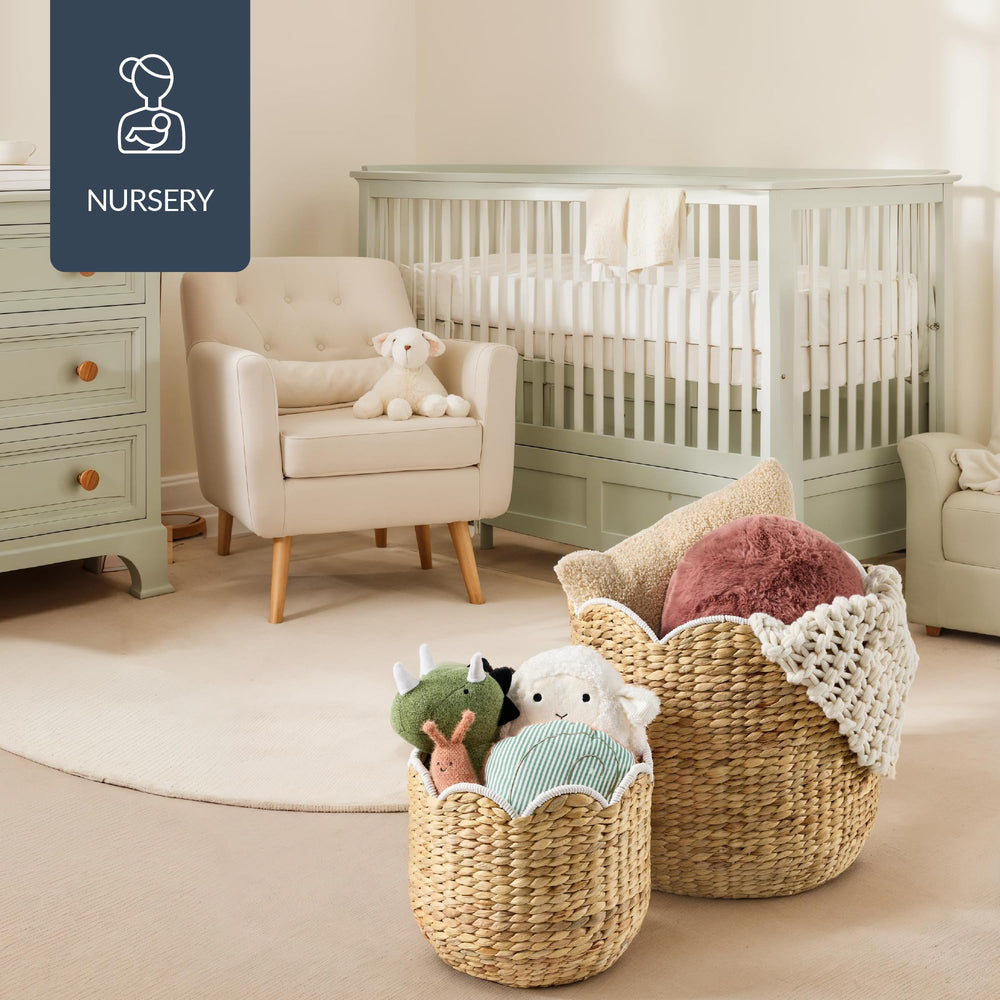 Water Hyacinth Nesting Storage Baskets Set of 3