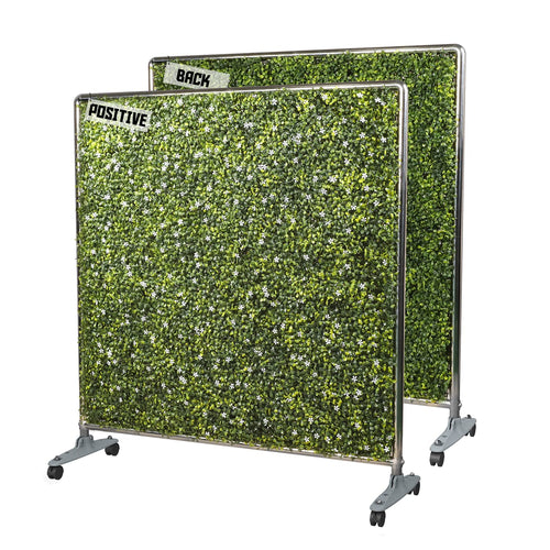 Freestanding Artificial Hedge Privacy Screen with Wheels