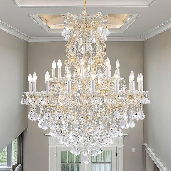 K9 Crystal Maria Theresa Chandelier – 12 or 24 Light, Gold or Silver