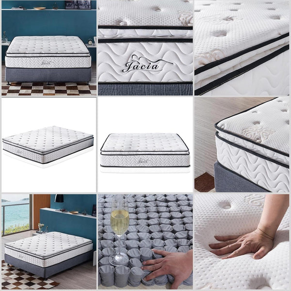 Hybrid Pillow Top Mattress with Memory Foam & Pocket Springs