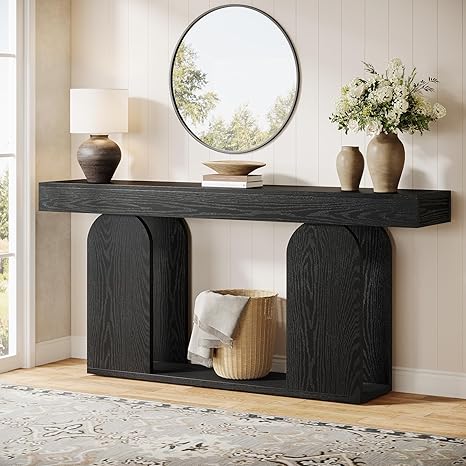 70.9-Inch Extra Long Sofa Console Table with Storage Shelf