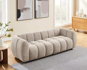 Modern Boucle Loveseat Sofa 88 Inch Tufted Cloud Couch