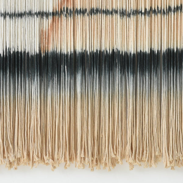 Large Boho Macrame Wall Hanging – Sunset Dip Dye Cotton Tapestry