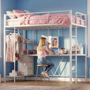 Twin Loft Bed with Desk, Vanity & Storage Drawers