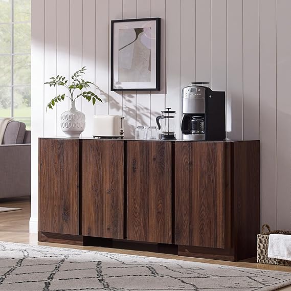 66-Inch Sideboard Buffet Cabinet with Adjustable Shelves
