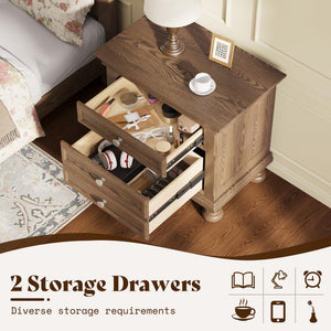 Solid Wood 3-Piece King Bedroom Set with Nightstands