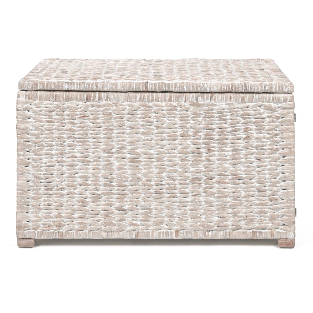 Woven Water Hyacinth Storage Trunk with Lid