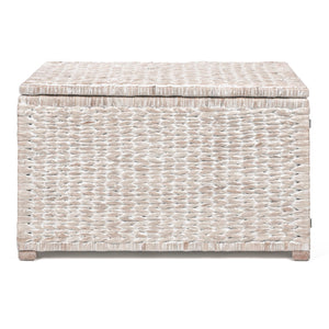 Woven Water Hyacinth Storage Trunk with Lid