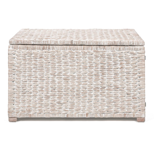 Woven Water Hyacinth Storage Trunk with Lid