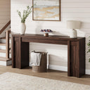 Garvee 70.9-Inch Entryway Table, Wooden Farmhouse Console Table, Thick Sofa Table Behind Couch Table, Long Console Tables for Entryway Living Room, Walnut