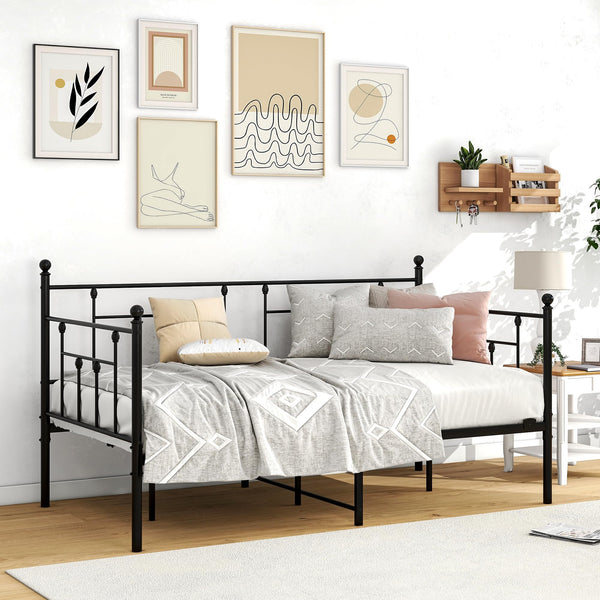 Twin Metal Daybed Frame with Under-Bed Storage