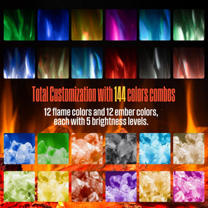 50" 3-Sided Electric Fireplace with Alexa & Color-Changing Flames