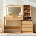 Vanity Desk with Mirror, Lights & 5 Drawers