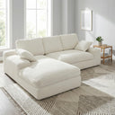 L-Shaped Cloud Sectional Sofa with Chaise