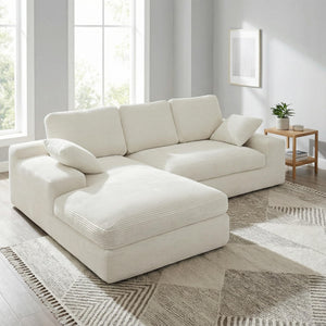 L-Shaped Cloud Sectional Sofa with Chaise