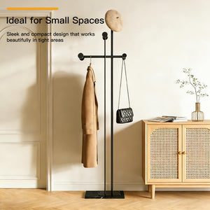 Freestanding Coat Rack with Marble Base