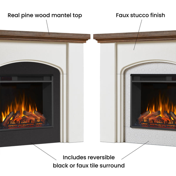 49" Electric Fireplace with Mantel