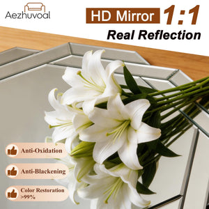 23.6" Octagon Wall Mirror with Beveled Edge