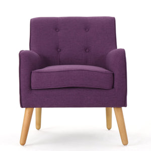 Mid-Century Fabric Arm Chairs, Set of 2 – Purple