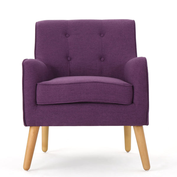 Mid-Century Fabric Arm Chairs, Set of 2 – Purple