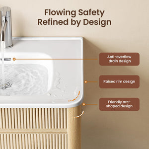 30" Freestanding Bathroom Vanity with Ceramic Sink