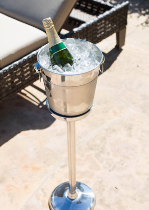 Stainless Steel Champagne Bucket with Floor Stand