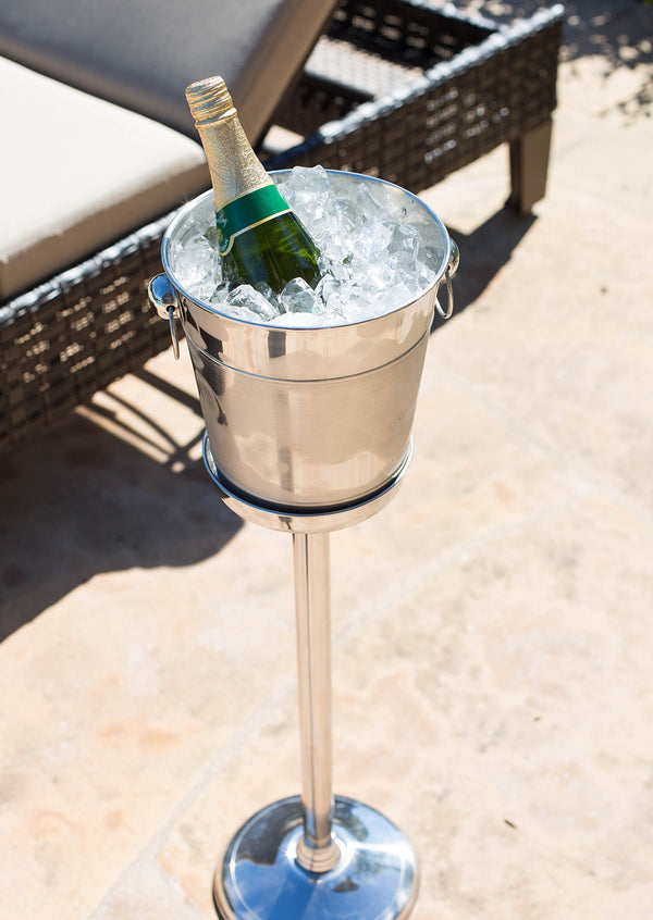 Stainless Steel Champagne Bucket with Floor Stand