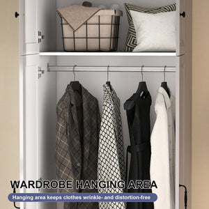 Extra Tall Wardrobe with Drawers & Top Cabinet