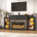 85" Farmhouse TV Stand with 36" Electric Fireplace – Fits TVs Up to 95"