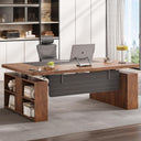 63" Electric Standing Desk with Storage & Power Outlets