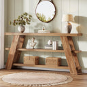 70.87" 3-Tier Narrow Console Table with Storage – Farmhouse Sofa & Entryway Table