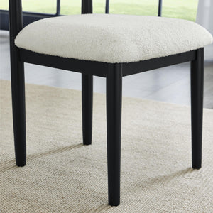 Boucle Upholstered Dining Chairs Set of 2