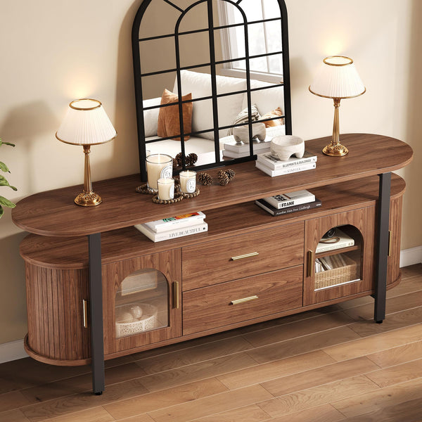 Mid-Century TV Stand for TVs up to 70 with Storage