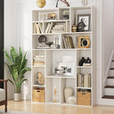 6-Shelf Open Bookcase, 71" H Freestanding Display Storage