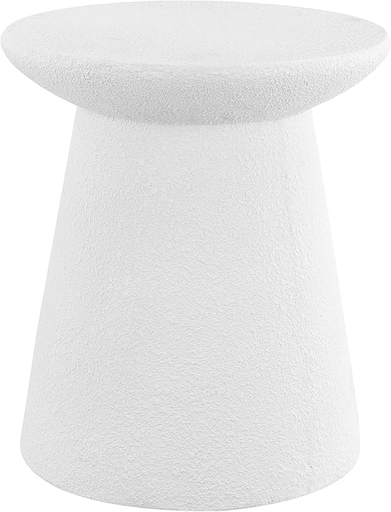 Round Polyresin Outdoor Accent Table — 18"