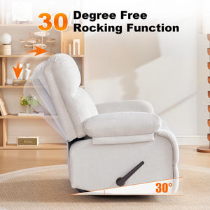Oversized 360° Swivel Glider Recliner Chair