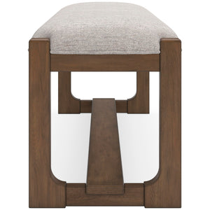 Farmhouse Upholstered Dining Bench with Foam Cushion